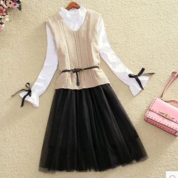Dresses & Skirts - *Donated* Long Sleeve Tight Waist Shirt Dress